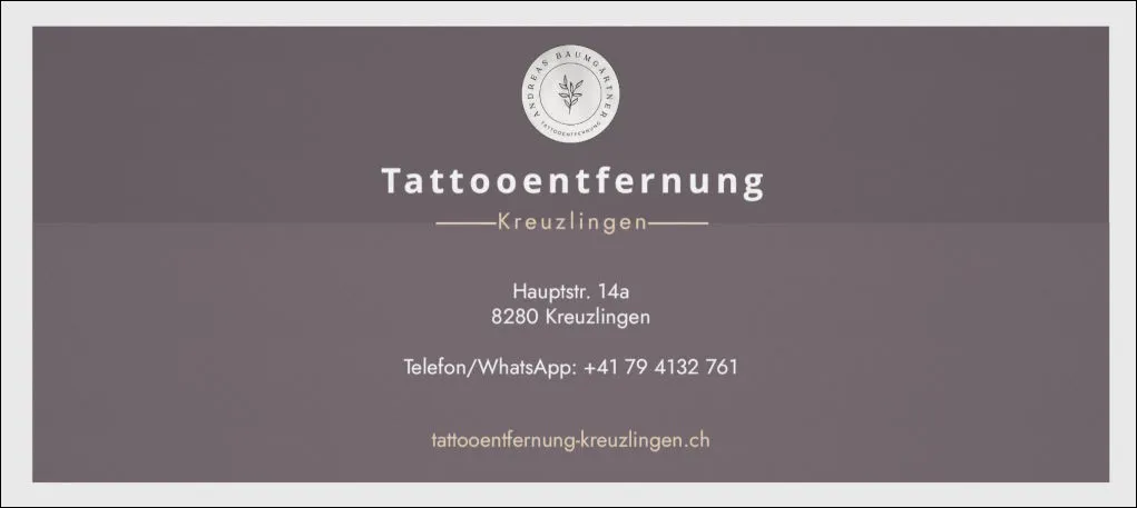 Rückseite vom Gutschein für eine Tattooentfernung